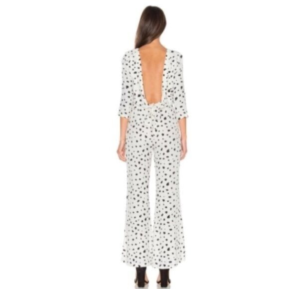 Wildfox Solid Confetti Jumpsuit Vanilla Latte New Small - Picture 10 of 10